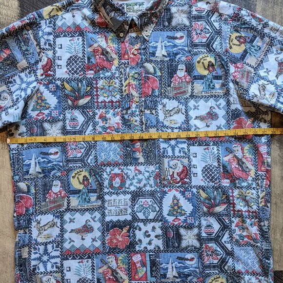 Reyn Spooner Kloth Patchwork Christmas Santa Popover Shirt - Picture 5 of 6